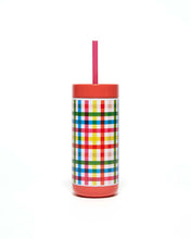 Load image into Gallery viewer, Stainless Steel Tumbler With Straw - Block Party