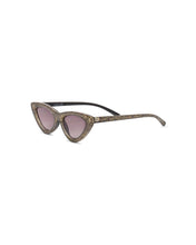 Load image into Gallery viewer, Small Cateye - Black With Gold Glitter
