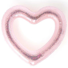 Load image into Gallery viewer, Beach Please! Jumbo Heart Innertube - Glitterbomb Pink
