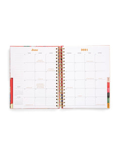 Large 17-Month Academic Planner - Super Bloom - Pink