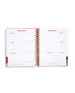 Large 17-Month Academic Planner - Super Bloom - Pink