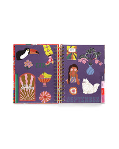 Medium 17-Month Academic Planner - Super Bloom - Pink